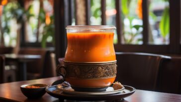 Default A Pot Of Thai Tea In A Thailand Cafe Setting 1