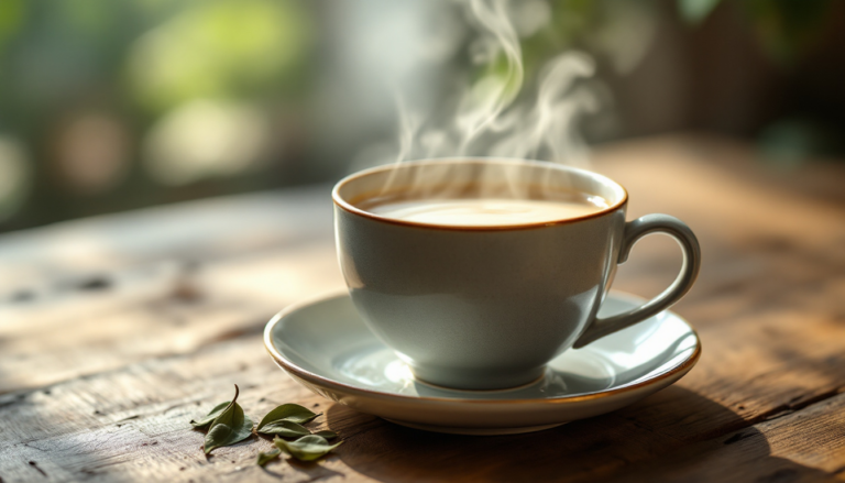 Milky Oolong Tea In Morning Light